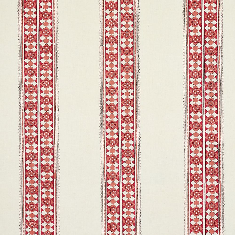 Schumacher 179372 Amira Hand Blocked Print Fabric in Dusty Rose