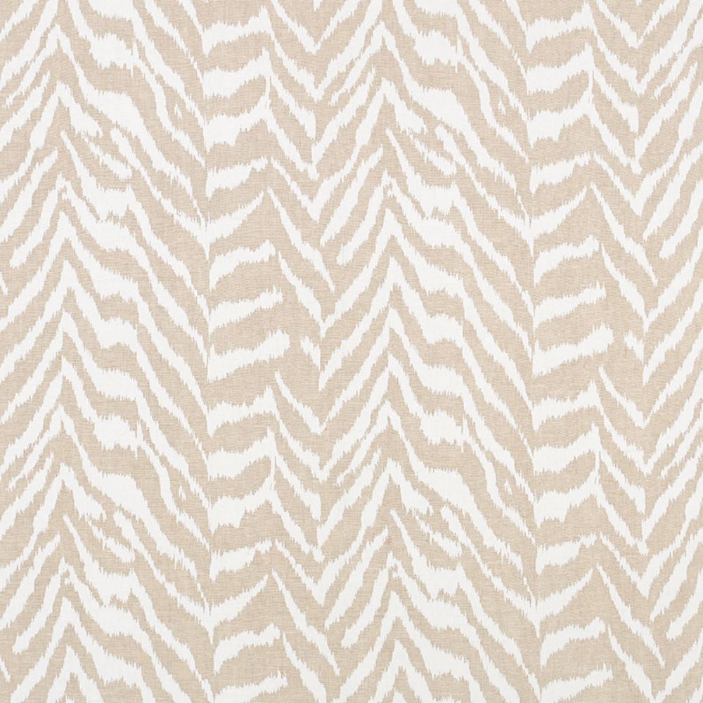 Schumacher 179411 Quincy Hand Print Fabric in Natural