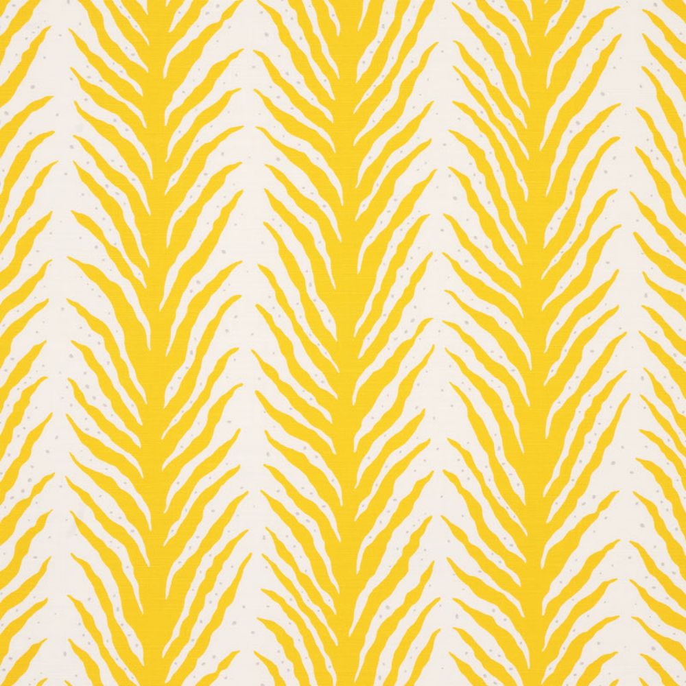 Schumacher 179481 Creeping Fern Fabric in Lemonade