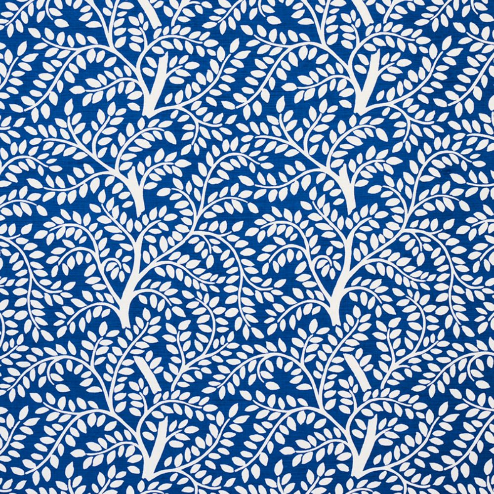 Schumacher 179500 Temple Garden Ii Fabric in Blue