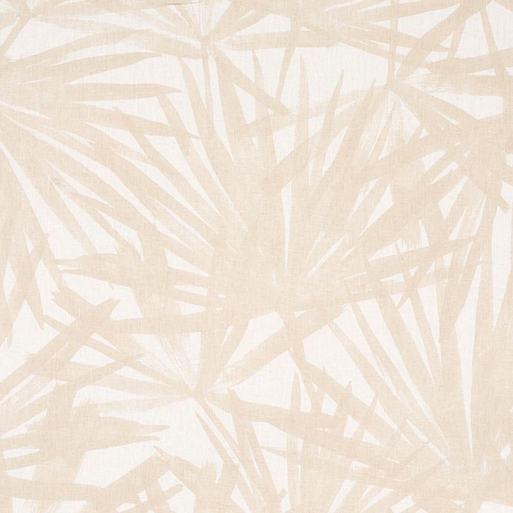 Schumacher 179603 Sunlit Palm Linen Fabric in Sand
