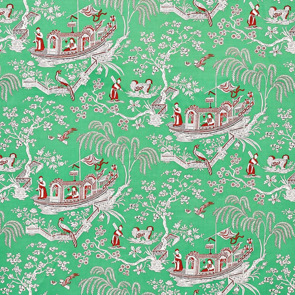 Schumacher 179610 Matsudana Fabric in Jade