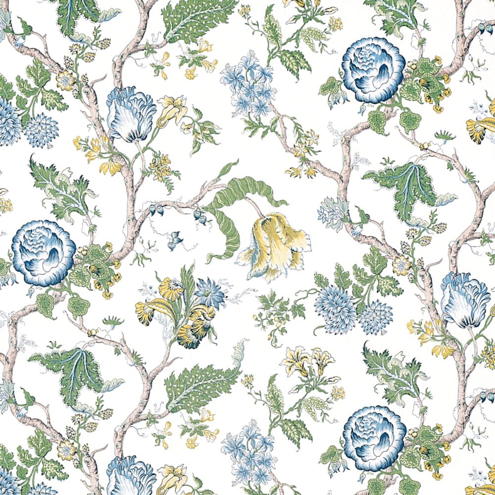 Schumacher 179652 Josephine Fabric in Blue