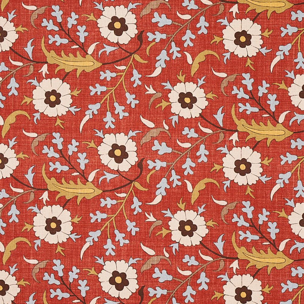 Schumacher 179950 Floralia Fabrics in Pompeii