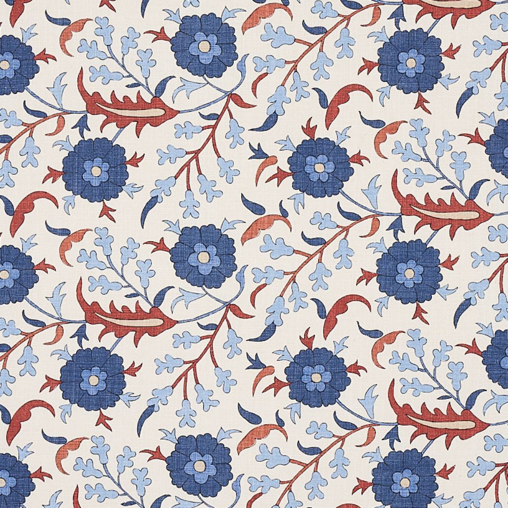 Schumacher 179952 Floralia Fabrics in Parchment