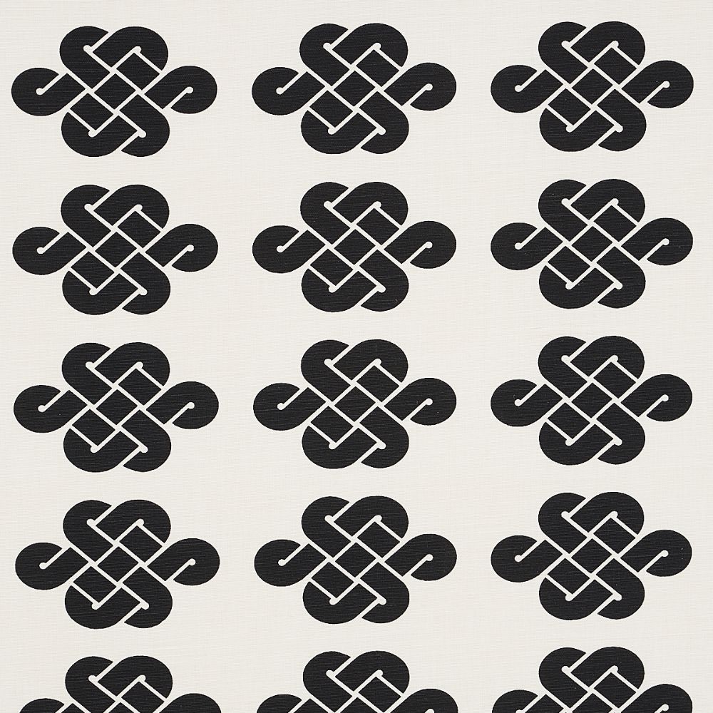 Schumacher 180030 Penelope Knot in Fabrics in Black