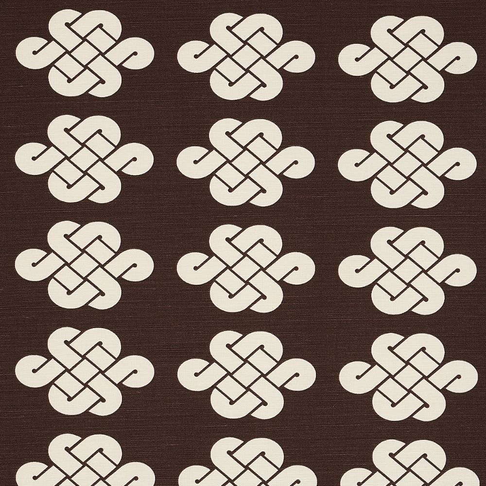 Schumacher 180032 Penelope Knot in Fabrics in Brown