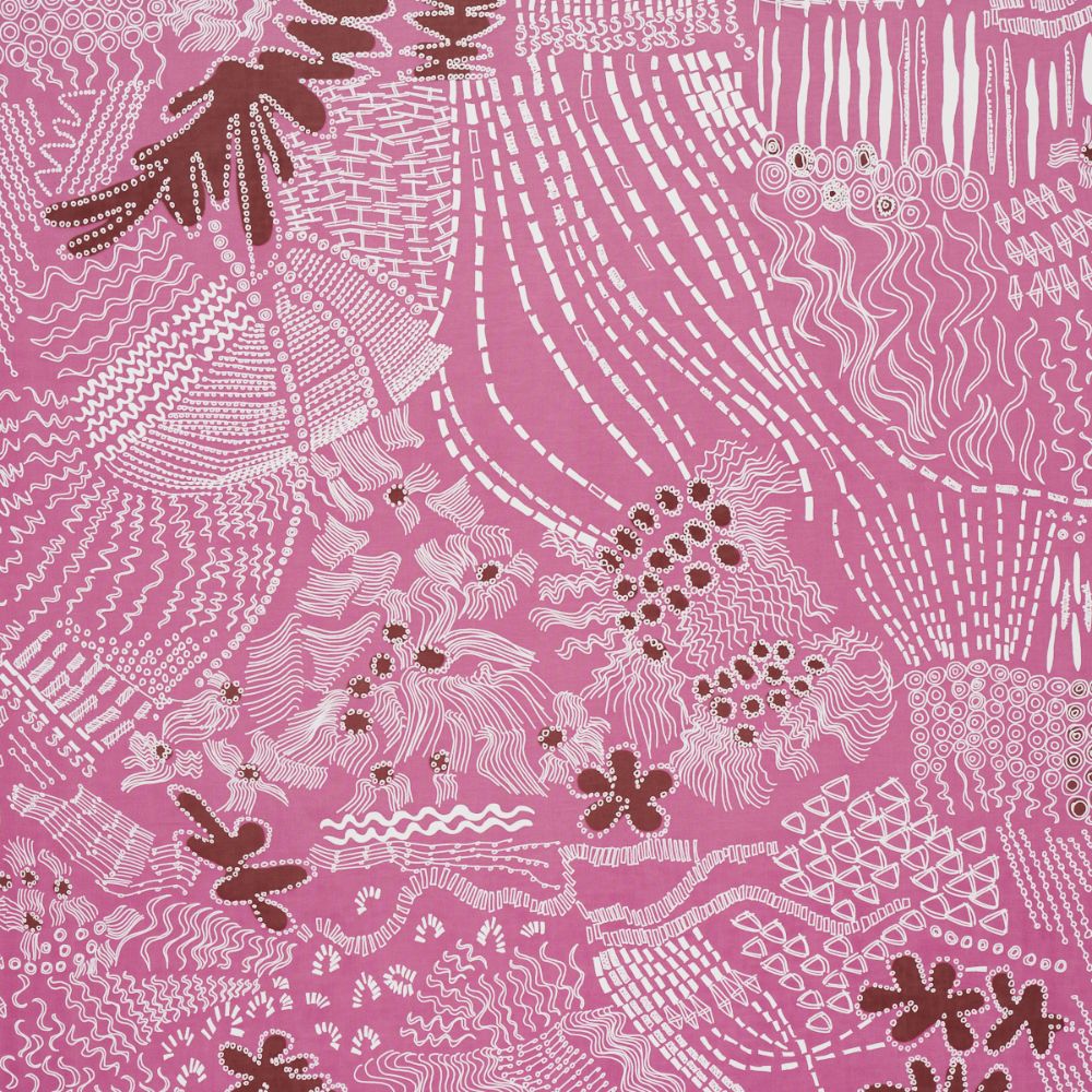 Schumacher 180152 Haven Fabrics in Pink And Maroon