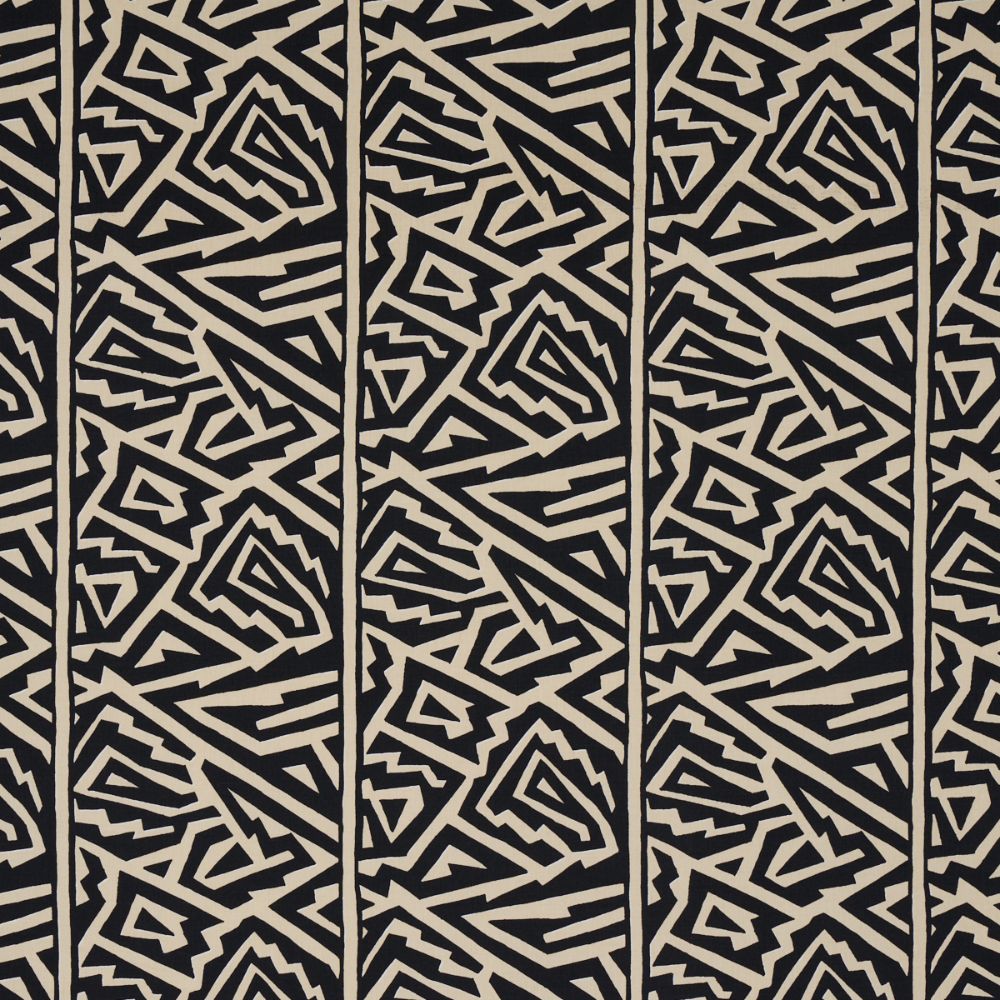 Schumacher 180320 Jagged Maze Fabrics in Black