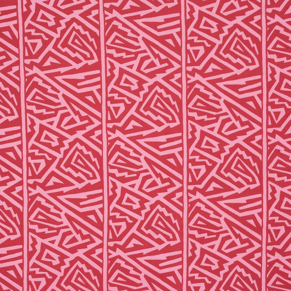 Schumacher 180322 Jagged Maze Fabrics in Pink
