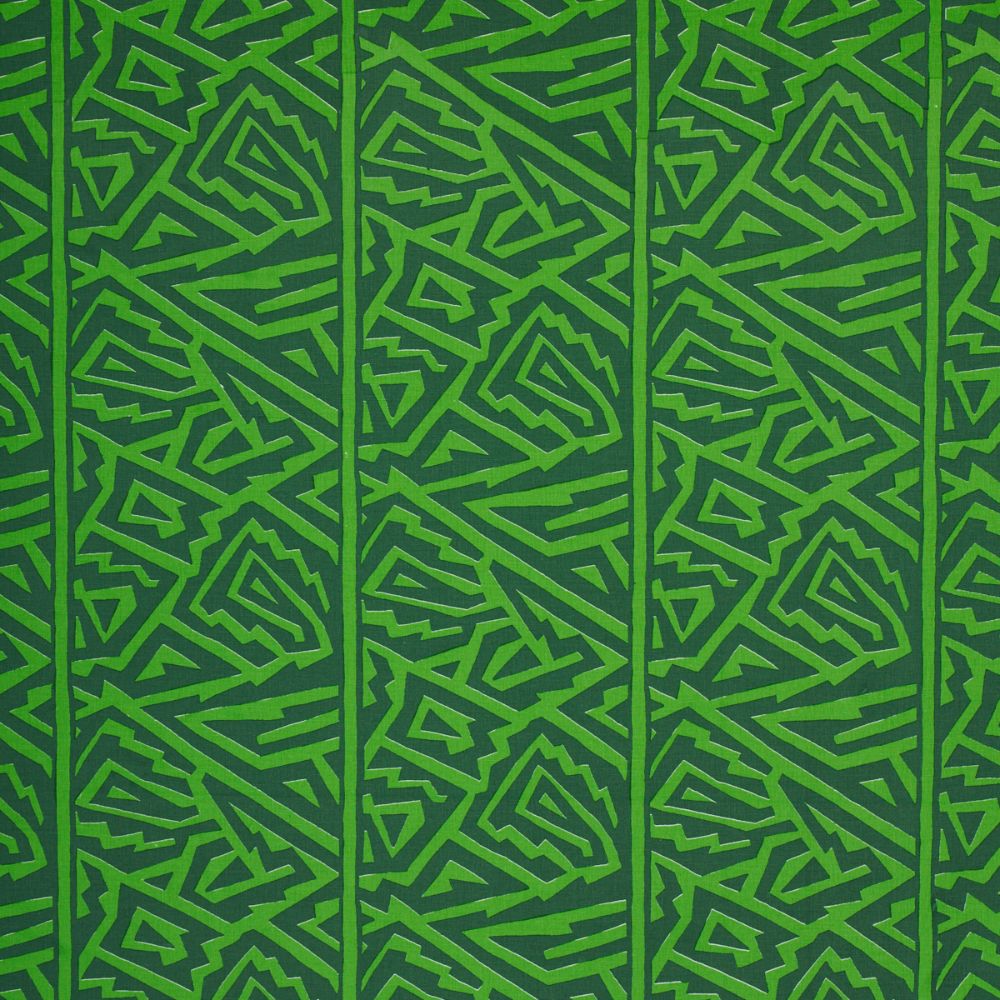 Schumacher 180323 Jagged Maze Fabrics in Green