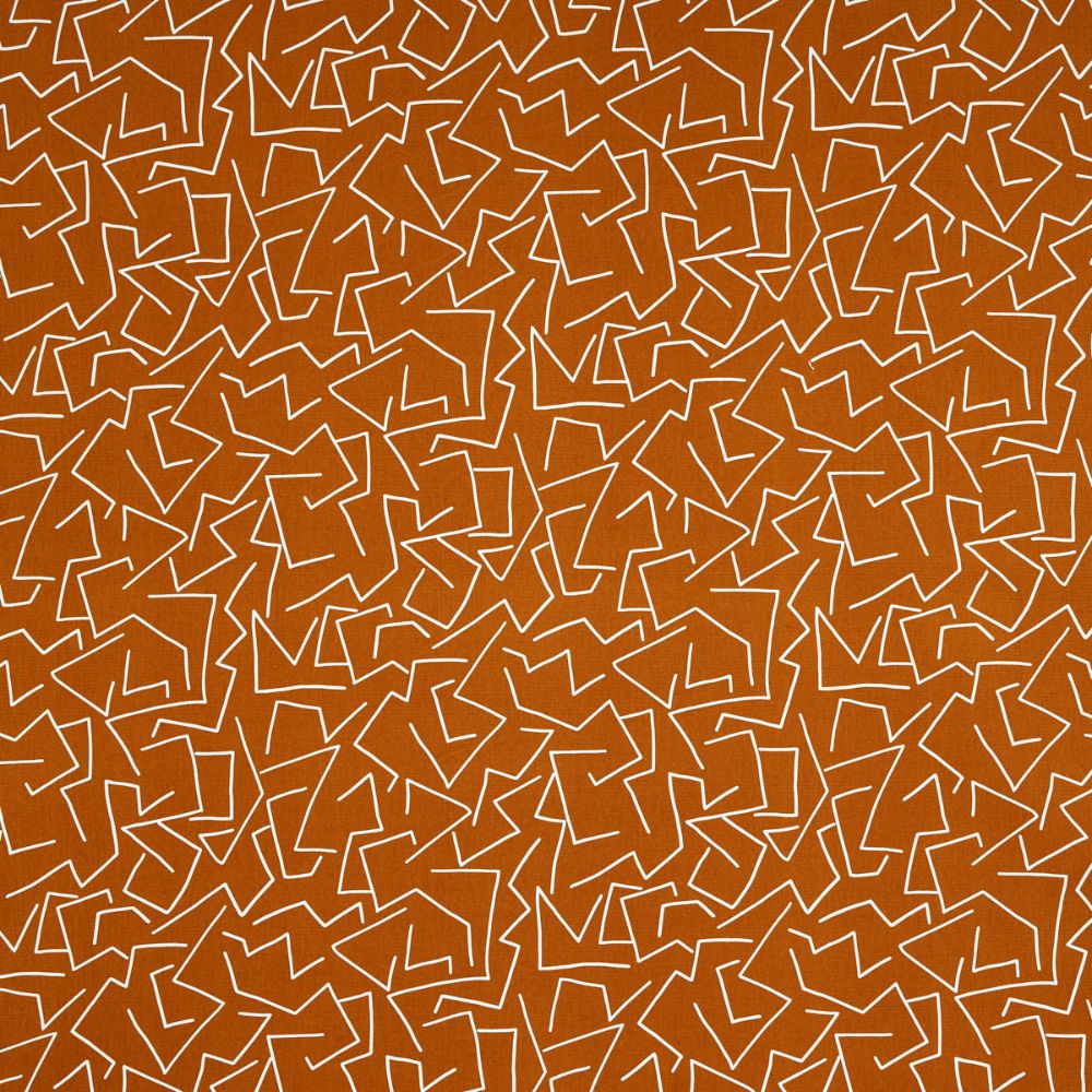 Schumacher 180412 Tangent Print Fabrics in Saffron