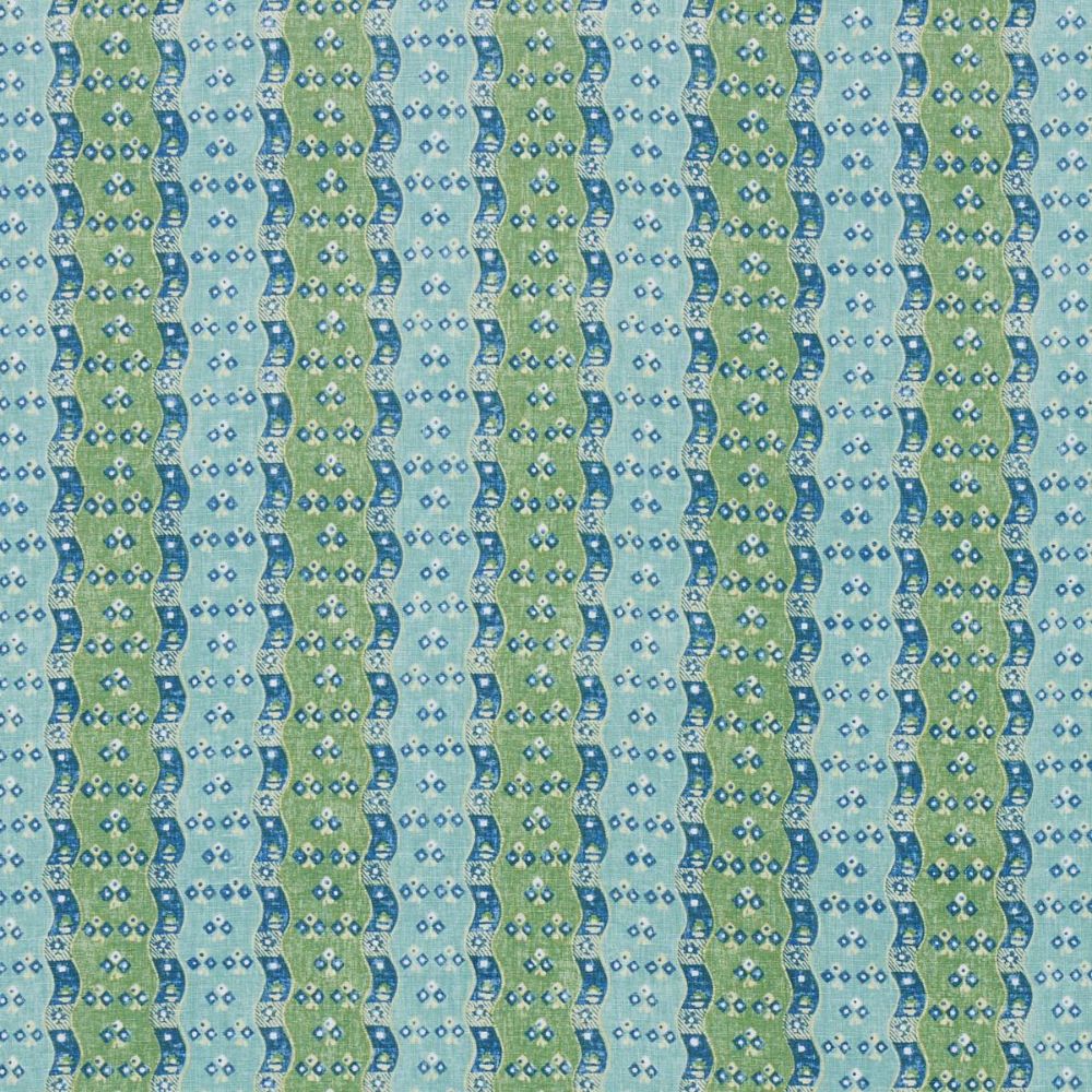 Schumacher 180561 New Traditional Provençal Ottilie Stripe Fabric in Green