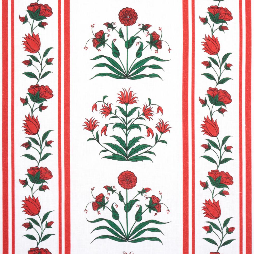 Schumacher 180671 Royal Poppy Stripe Fabric in Red