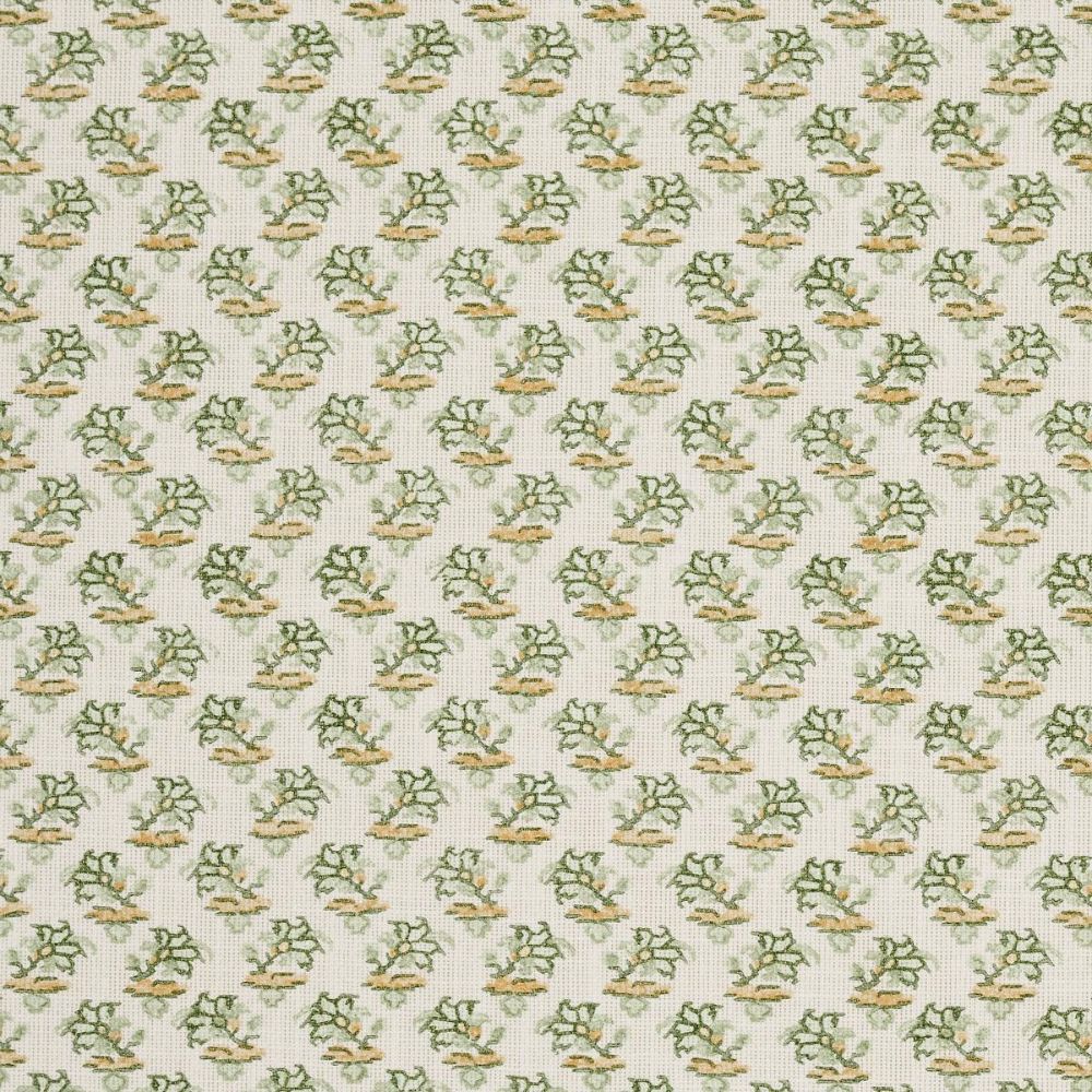 Schumacher 180761 Mark D. Sikes Oleander Indoor/Outdoor Fabric in Leaf Green