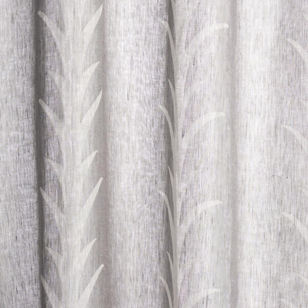 Schumacher 180801 Acanthus Stripe Sheer Fabric in Carbon