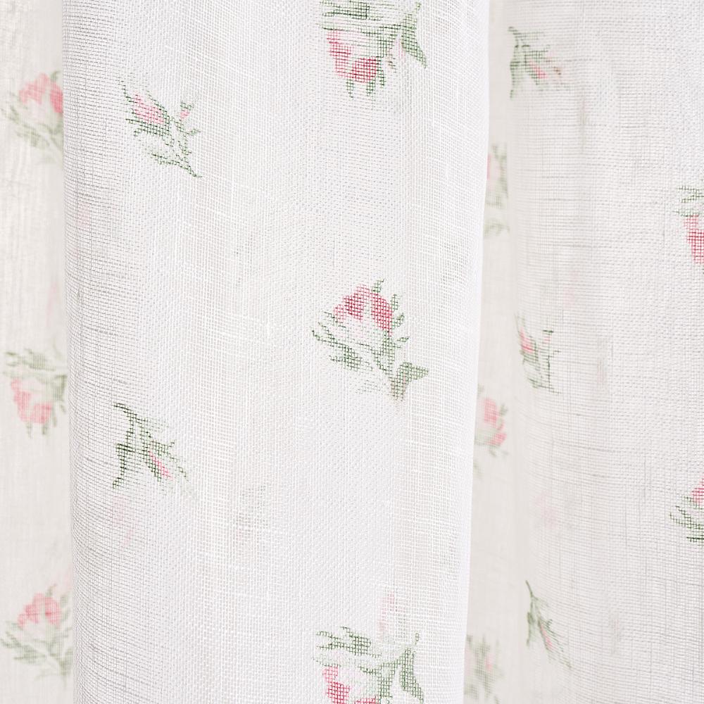 Schumacher 180830 Margie Floral Sheer Fabric in Rose
