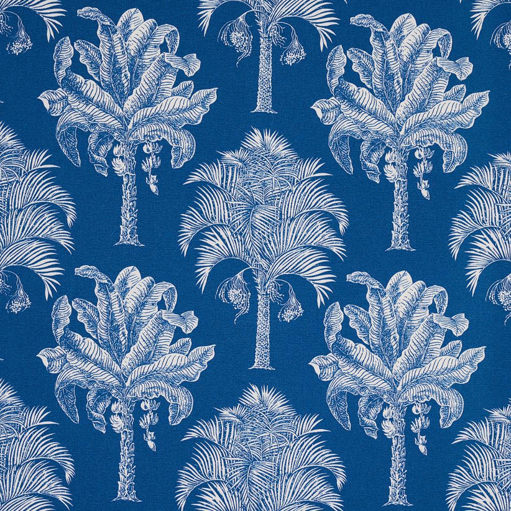 Schumacher 180961 Grand Palms Indoor/Outdoor Fabric in Navy