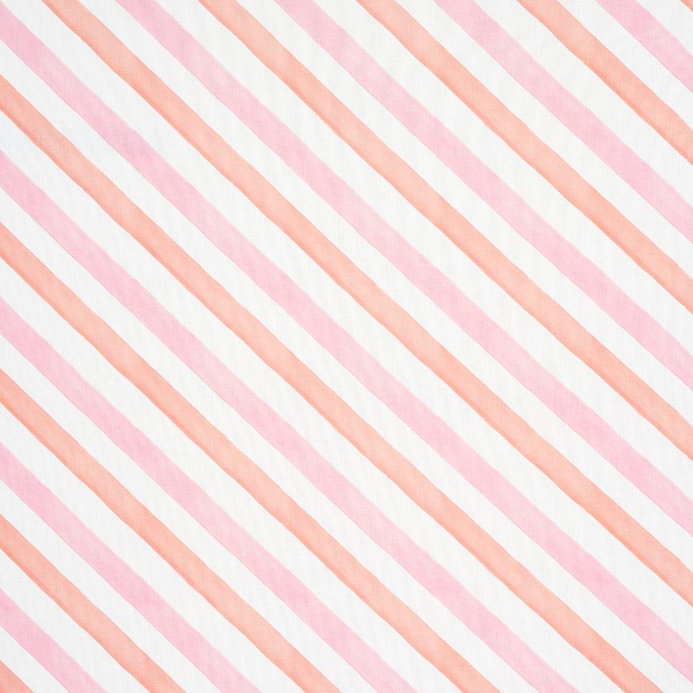 Schumacher 181260 Seaside Stripe Indoor/Outdoor Fabric in Sorbet