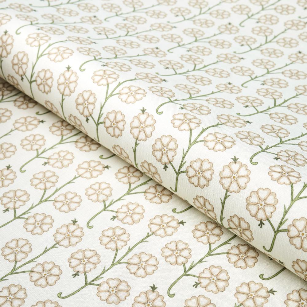 Schumacher 181402 Gardenia Fabric in Flax