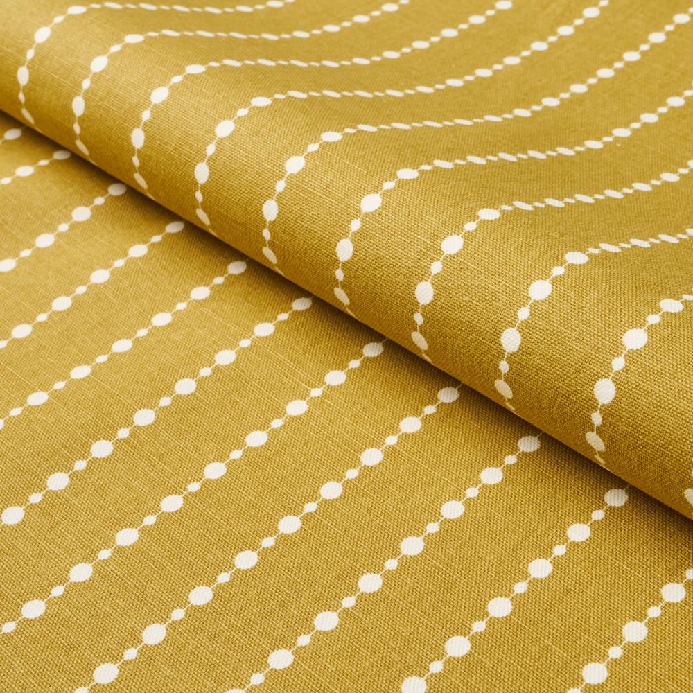 Schumacher 181431 Beaded Stripe Fabric in Straw