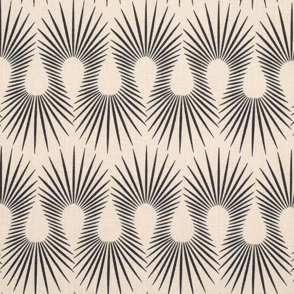 Schumacher 181452 Hedgehog Fabric in Putty Black