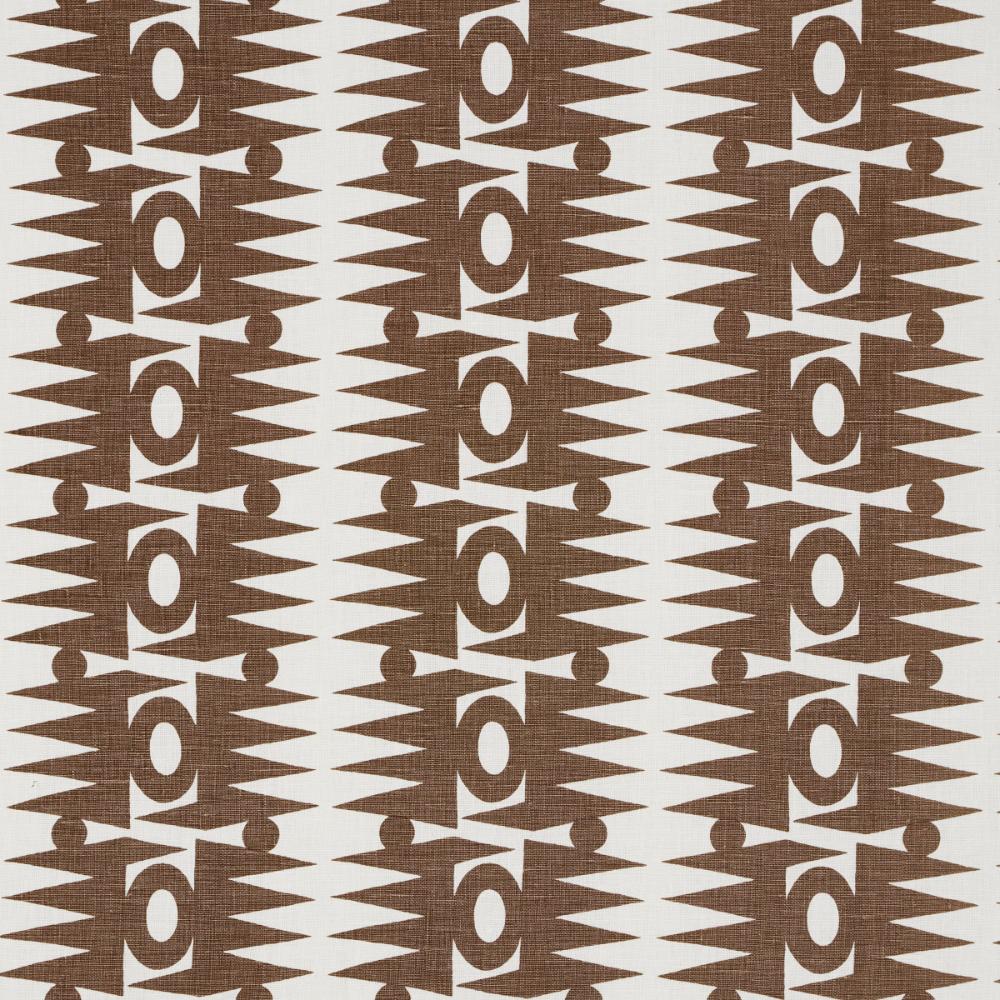 Schumacher 181522 Ra Fabric in Brown