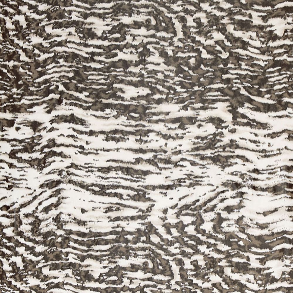 Schumacher 2643850 Serengeti Silk Fabric in Black & White