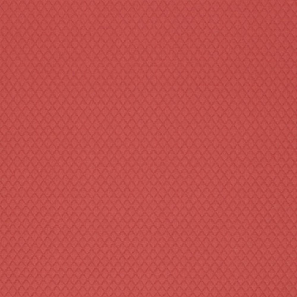 Schumacher 3303043 Carreau Matelasse Fabric in Rouge