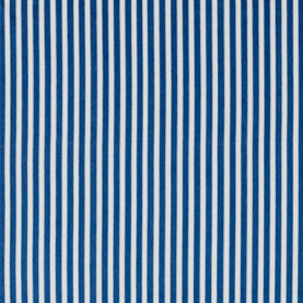 Schumacher 3475007 Antique Ticking Stripe Fabric in Indigo