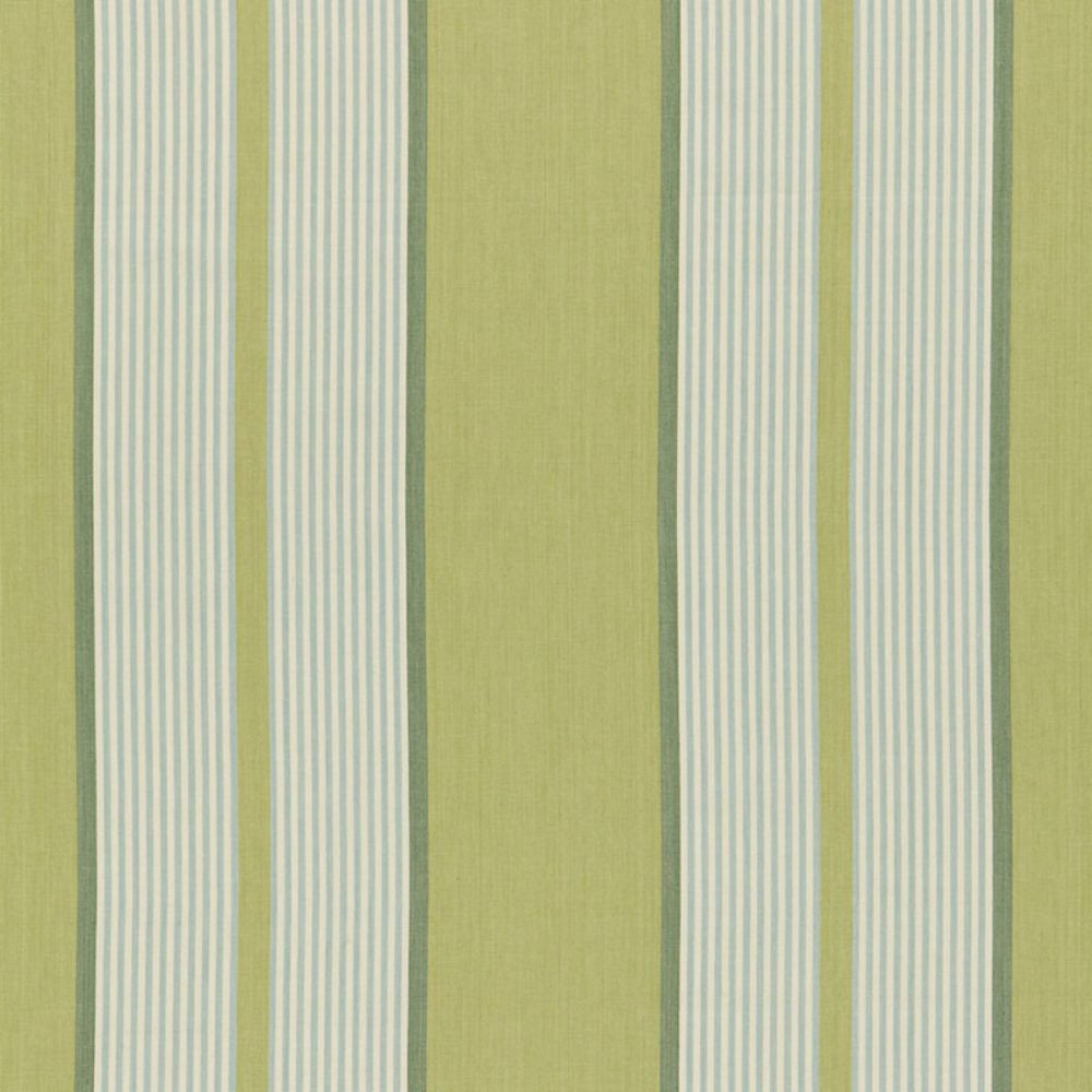 Schumacher 3486001 Summerside Stripe Fabric in Pear