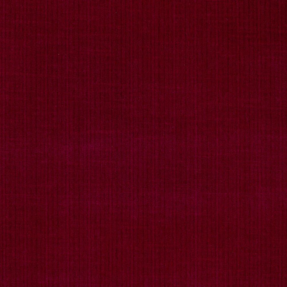 Schumacher 43049 Antique Strie Velvet Fabric in Red