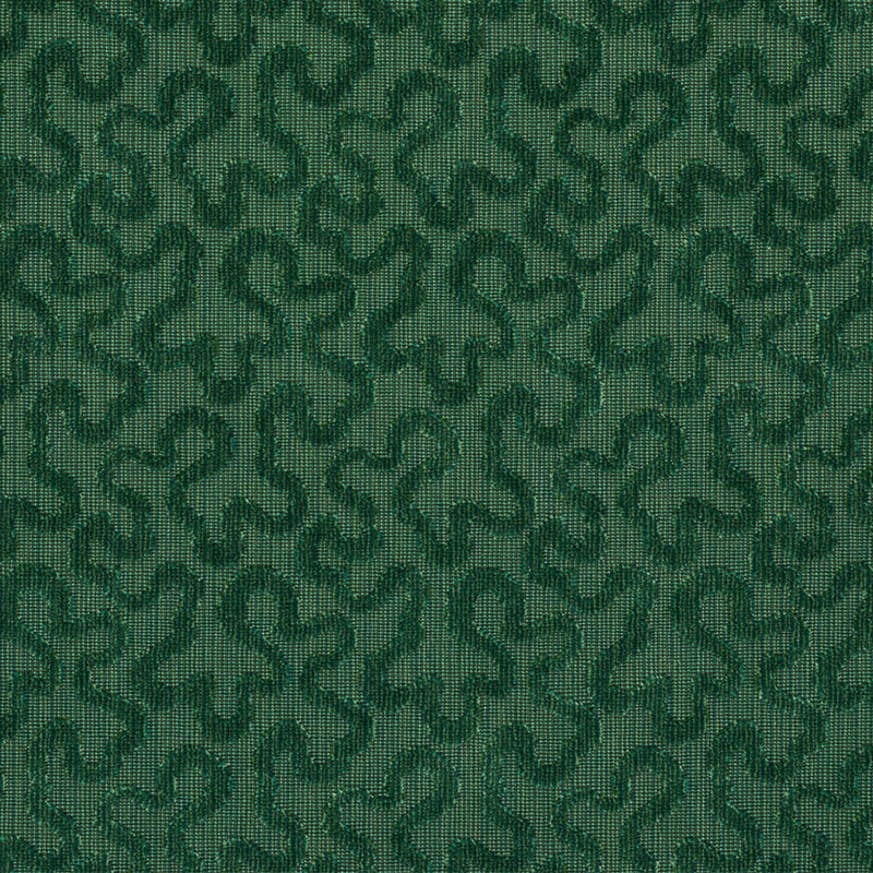 Schumacher 43278 Classic-Wovens-Ii Collection Vermicelli Velvet Fabric  in Emerald