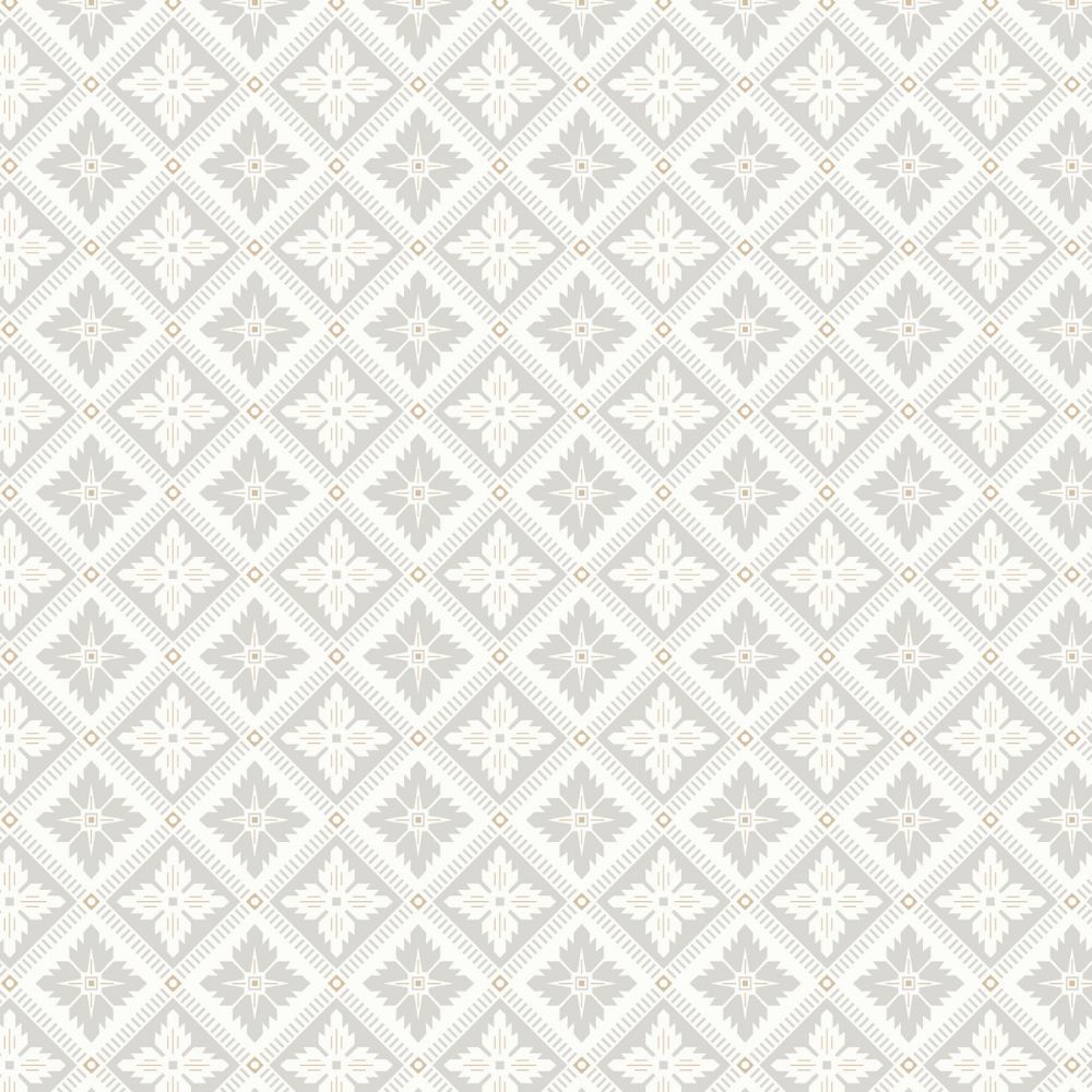 Schumacher 4528 Loka Wallcoverings in Grey And Gold