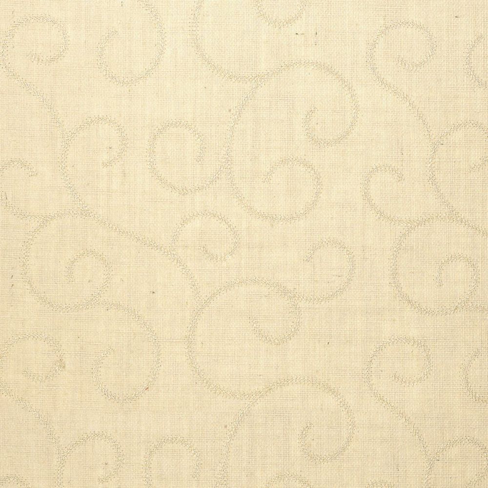 Schumacher 5003540 Adhafera Scroll Wallpaper in Oatmeal