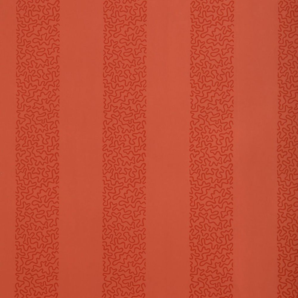 Schumacher 5004572 Beekman Stripe Wallpaper in Coral