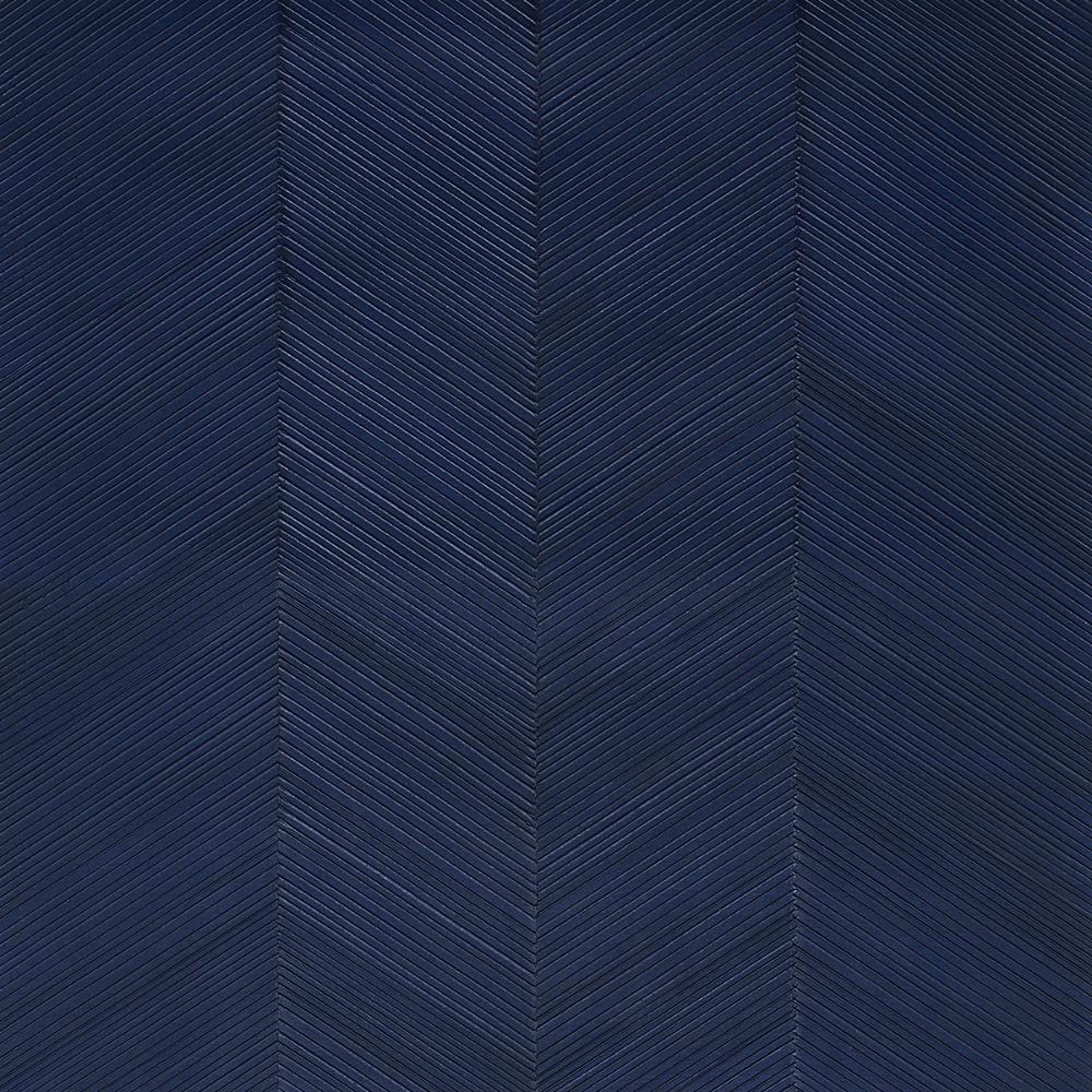 Schumacher 5005654 Chevron Texture Wallpaper in Midnight Blue
