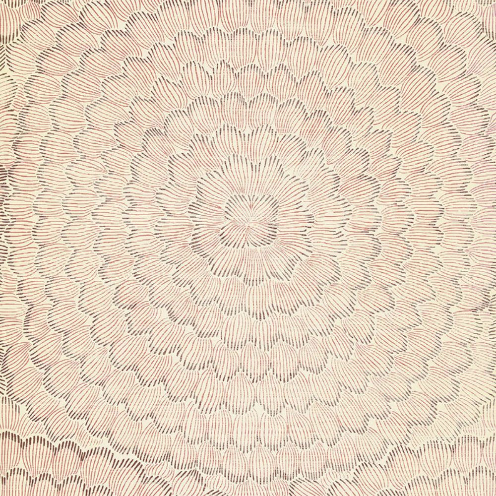 Schumacher 5006075 Feather Bloom Sisal Wallpaper in Venetian Pink