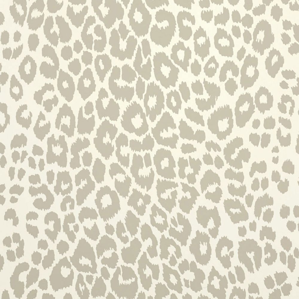 Schumacher 5007011 Iconic Leopard Wallpaper in Linen