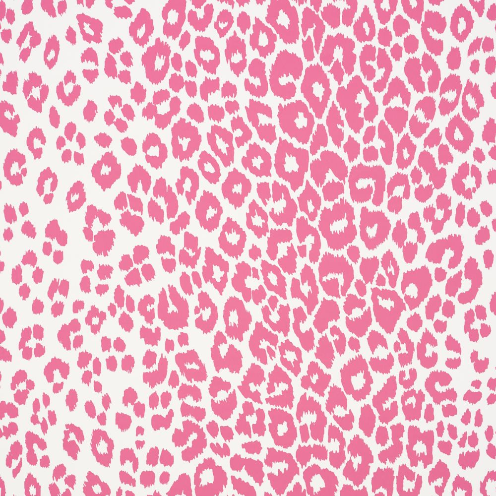 Schumacher 5007016 Iconic Leopard Wallcoverings in Pink