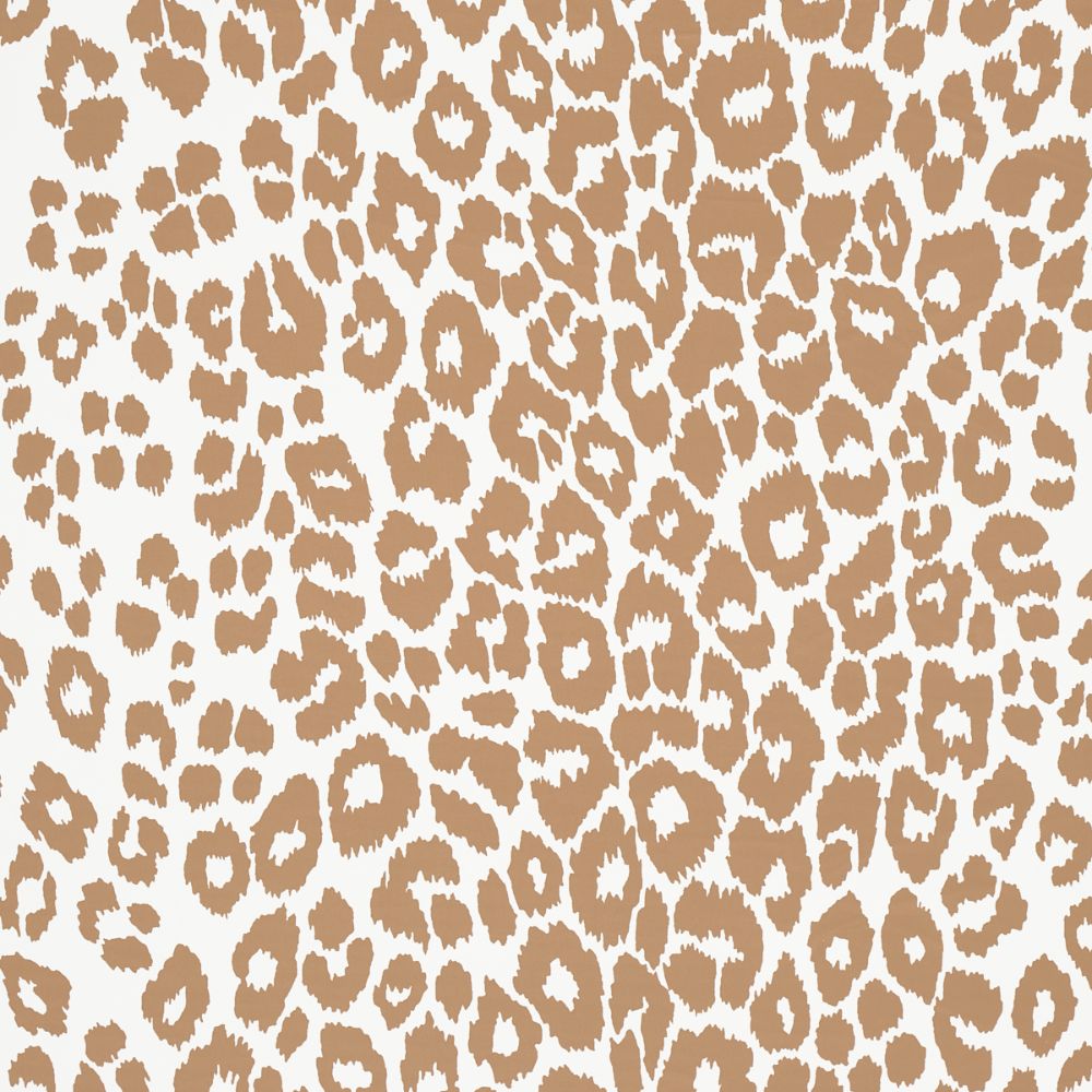 Schumacher 5007017 Iconic Leopard Wallcoverings in Camel