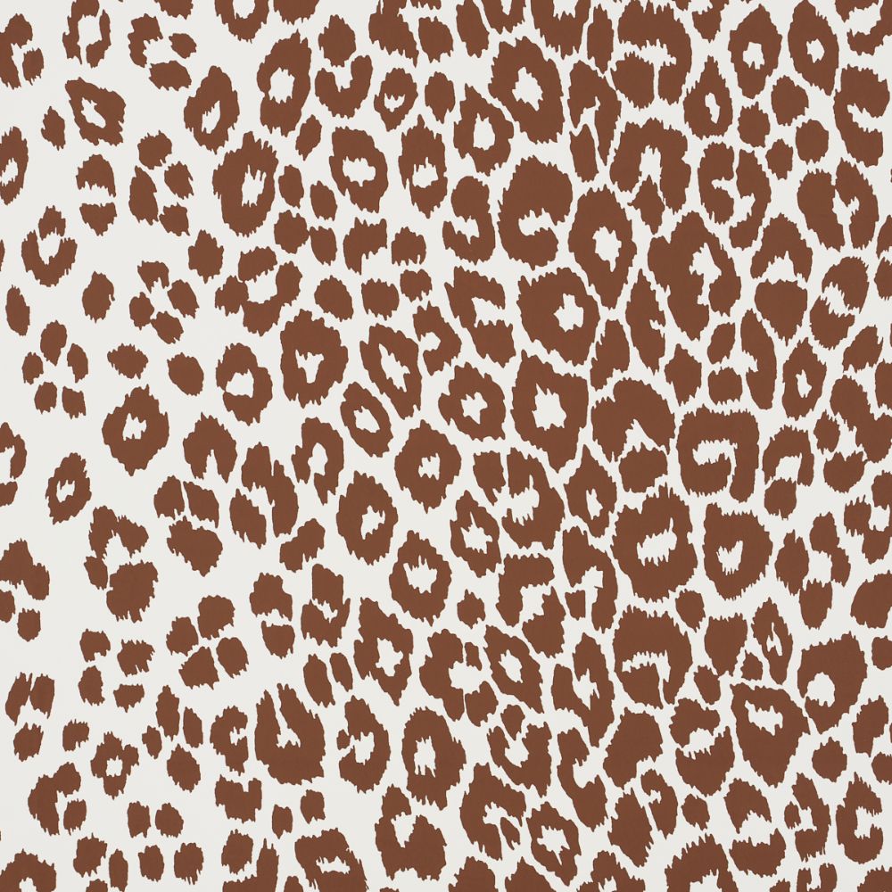 Schumacher 5007018 Iconic Leopard Wallcoverings in Brown