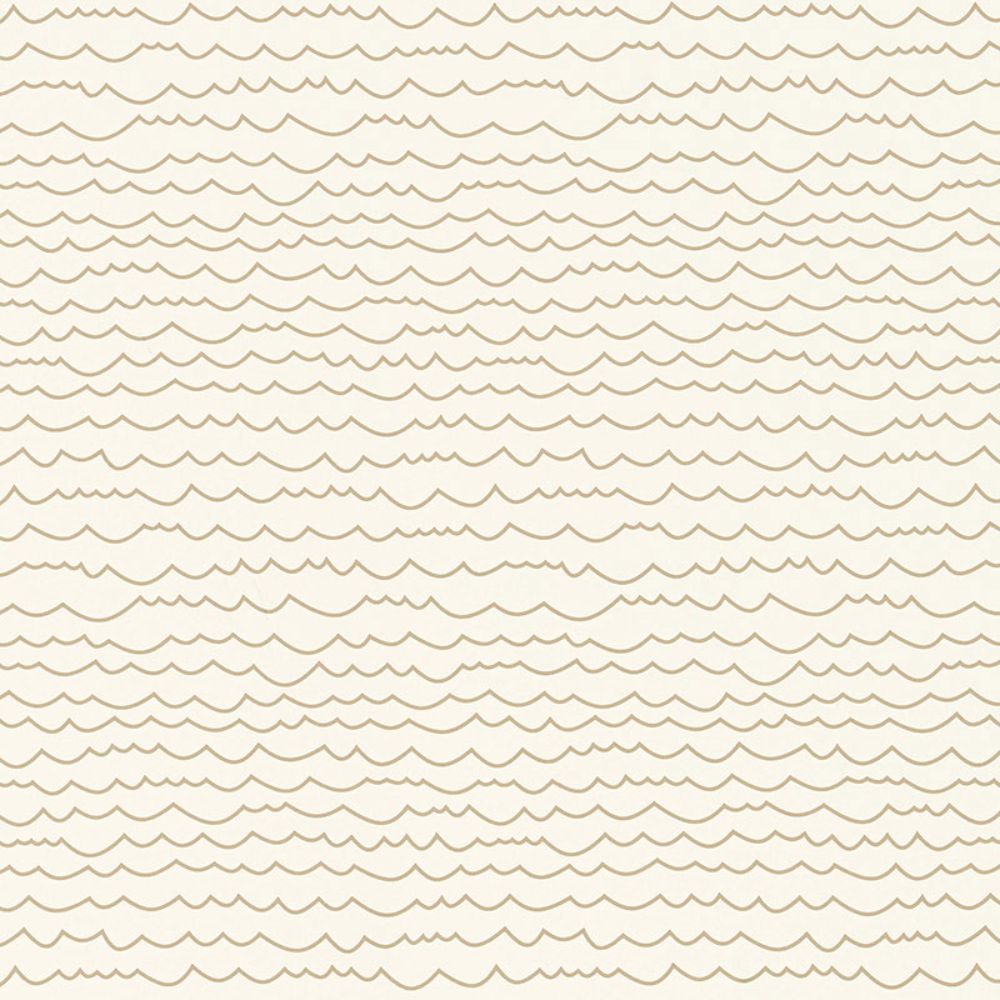 Schumacher 5007460 Waves Wallpaper in Sand