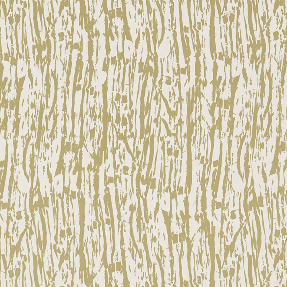 Schumacher 5007471 Tree Texture Wallpaper in Pale Gold