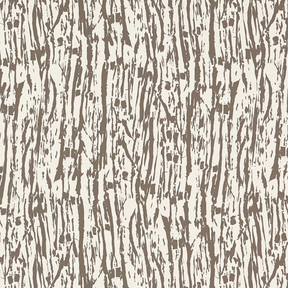 Schumacher 5007472 Tree Texture Wallpaper in Mocha