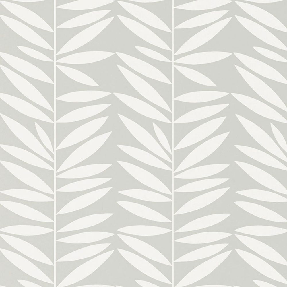 Schumacher 5007510 Leaf Stripe Wallpaper in Mist