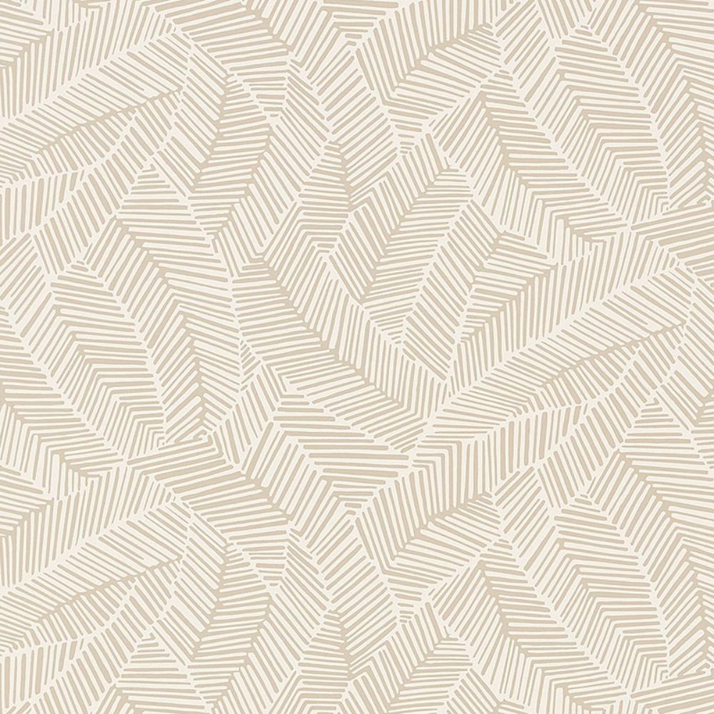 Schumacher 5007530 Abstract Leaf Wallpaper in Linen