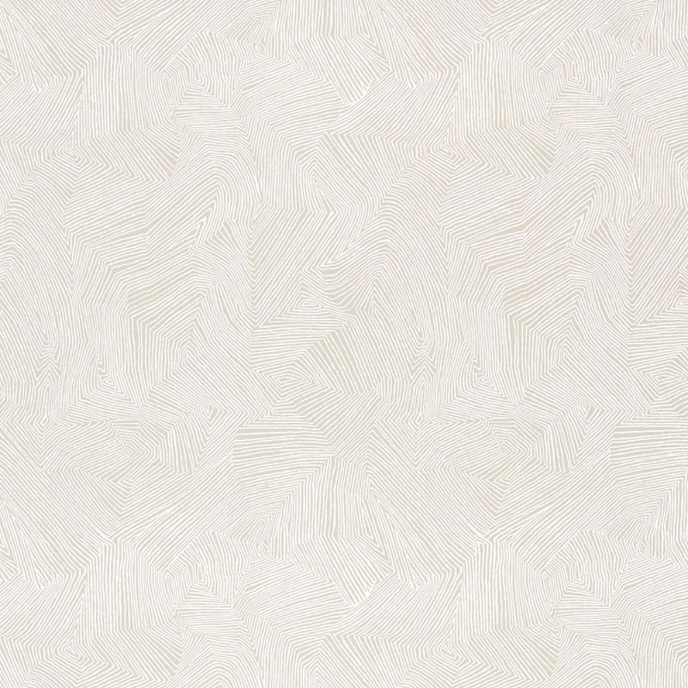 Schumacher 5007540 Labyrinth Wallpaper in Alabaster