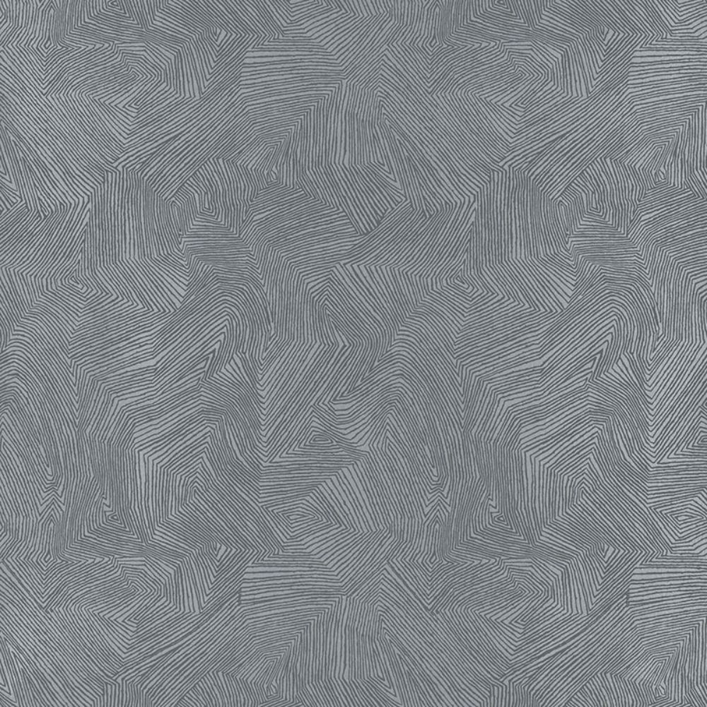 Schumacher 5007770 Labyrinth Metallic Wallpaper in Mercury