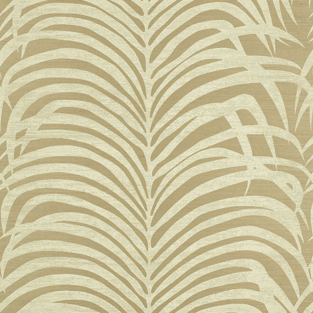 Schumacher 5008223 Zebra Palm Sisal Wallpaper in Sage